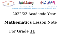 Mathematics Lesson Note for Grade 11(1).ppt